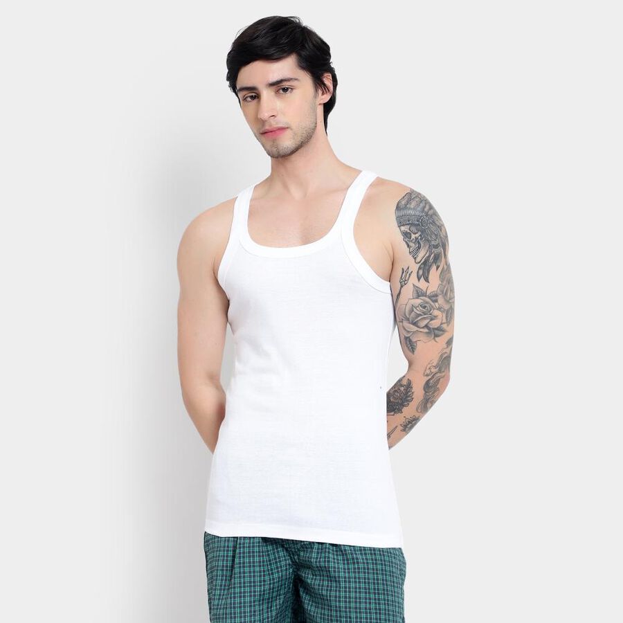 Men's Cotton T-Shirt, White, large